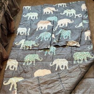 Elephant Print Quilt 84” x 84”